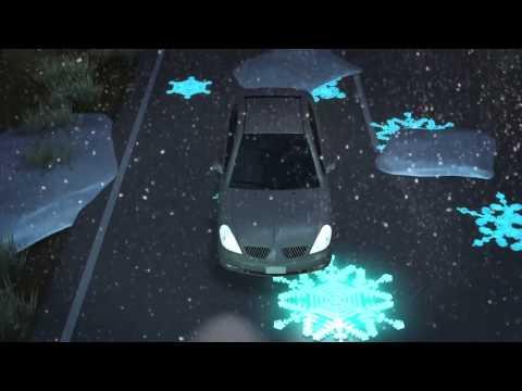Bright future - Nissan Leaf is first glow­-in-­the-­dark car to drive glowing highway | AutoMotoTV