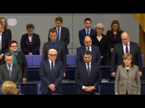 German parliament holds minute's silence for Airbus crash victims