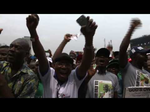 Nigeria opposition party PDP holds pre-election rally