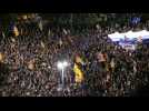 Thousands protest in Barcelona as separatists' trial opens