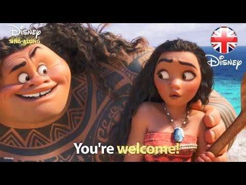 DISNEY SING-ALONGS | You're Welcome -  Moana Lyric Video | Official Disney UK