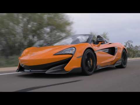 McLaren 600LT Spider in Myan Orange Driving Video