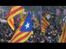 Demonstration in Barcelona in support of jailed Catalan leaders