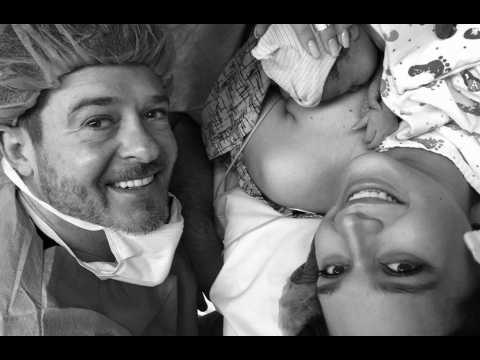 Robin Thicke and April Love Geary welcome their second child