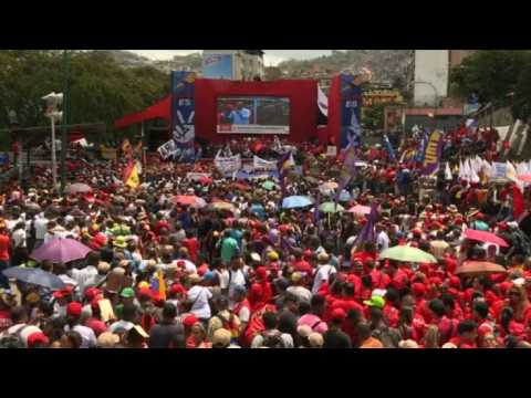 Government supporters attend pro-Maduro rally in Caracas