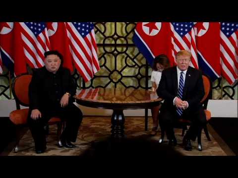 Trump and Kim meet for sit down talks in Hanoi