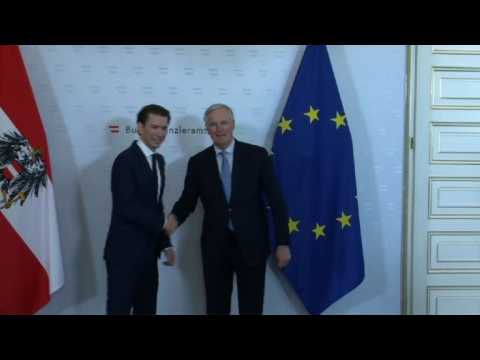 EU's Michel Barnier meets Austrian Chancellor Kurz in Vienna