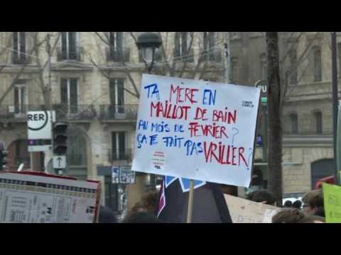 Youth gather in Paris to denounce government policies on climate