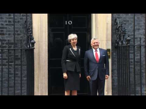 Britain's May hosts Jordanian King at Downing Street