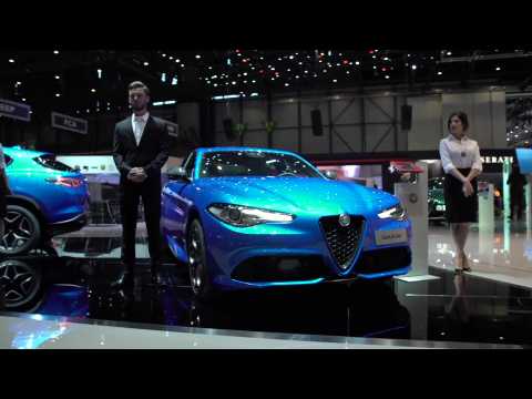 Alfa Romeo stands at the Geneva International Motor Show 2019