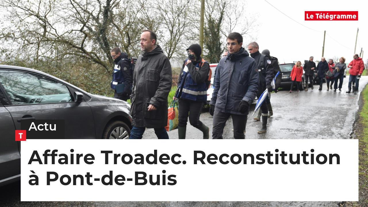 Affaire Troadec Reconstitution à Pont-de-Buis ce matin (Le Télégramme)