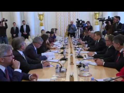Russian FM Sergei Lavrov meets his Austrian counterpart