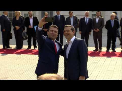 Greek PM Tsipras visits North Macedonia