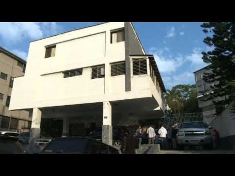 Venezuelan media gather outside Guaido's chief of staff's house