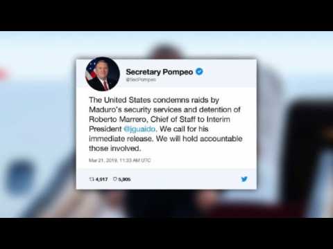 US' Pompeo demands Venezuela release Guaido aide (tweet)