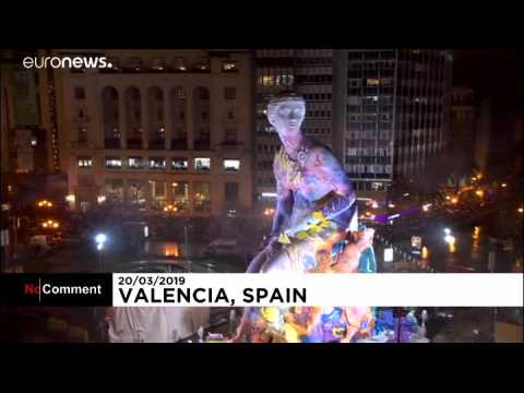 Spain's "Fallas" festival ends with burning of giant ninots