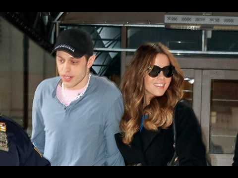 Kate Beckinsale and Pete Davidson attend hockey game