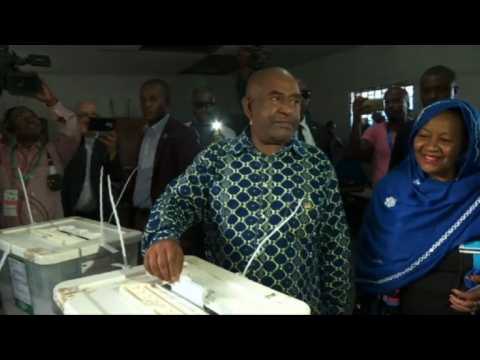 Comoros leader Azali casts his vote in presidential poll