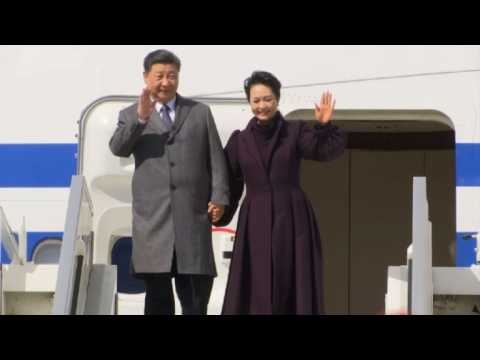 Chinese president Xi Jinping lands in Paris for Macron talks