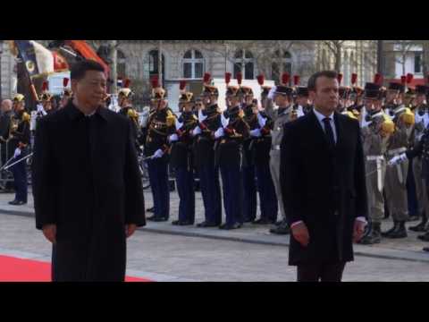 Ahead of talks, Macron and Xi pay tribute at Arc de Triomphe