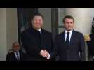 Chinese president Xi Jinping arrives at Elysee for talks