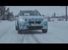 The BMW iX3 undergoes winter trial tests
