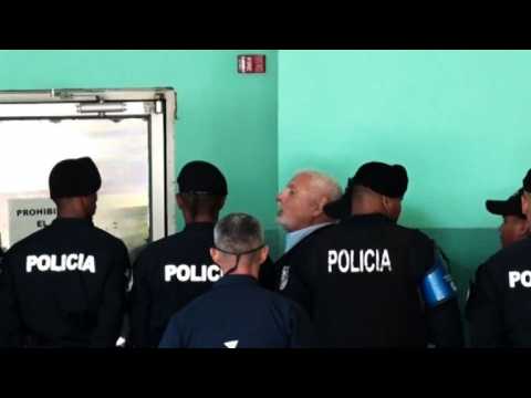 Ex-Panama president Martinelli arrives at court for trial