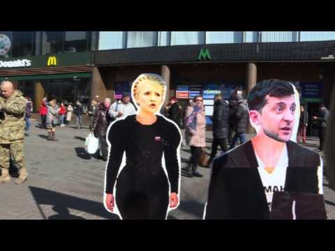 Activists mock 'pro-Russian' candidates in Ukraine elections