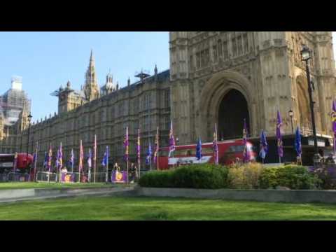 Outside Parliament as UK MPs prepare for third Brexit vote