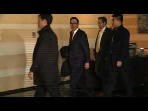 US trade delegation leaves hotel after trade talks end