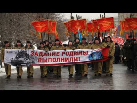 Soviet-Afghanistan veterans march in Moscow for 30th anniversary