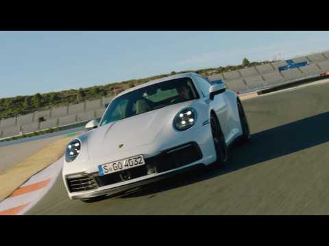 Porsche 911 Carrera S Carrara in White Metallic on Race Track