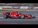 Sebastian Vettel testing his Ferrari SF90