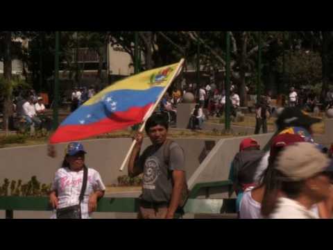 Venezuela opposition supporters gather in Caracas