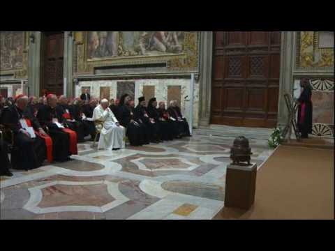 Pope hosts summit on abuse where cardinal admits files destroyed