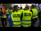 "Yellow vest" supporters take to the sunny streets of Montpelier