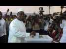 Senegal's Macky Sall cast his vote in presidential poll