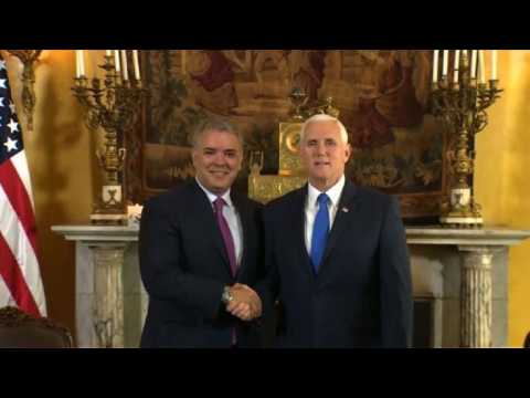 Colombia's Duque welcomes US' Pence ahead of Lima Group talks