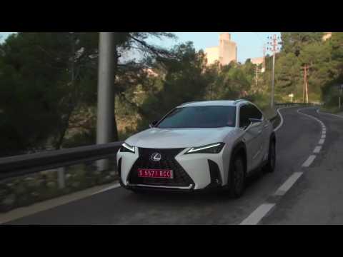 The new Lexus UX 250h in White Driving Video