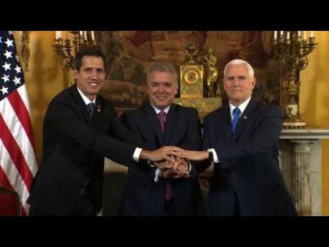 Venezuela's Guaido meets with US' Pence in Colombia