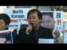 Demonstrators in Seoul protest against Trump-Kim summit