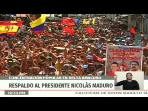 Pro-Maduro rally in Delta Amacuro state in Venezuela