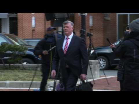 Paul Manafort's lawyer arrives at court ahead of sentencing