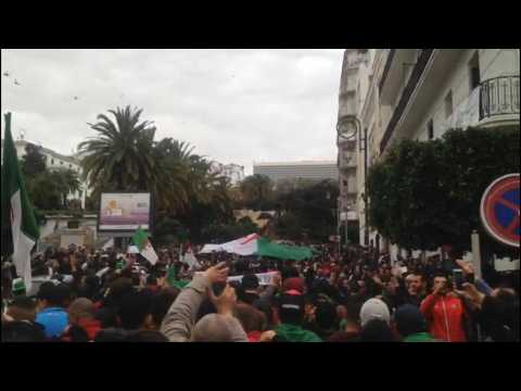 Thousands of protesters out on streets of Algiers