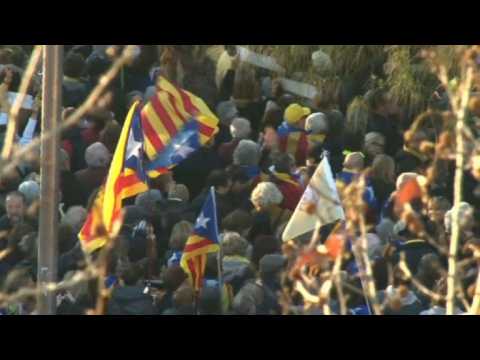 Spain: Protest against the trial of Catalan independence leaders