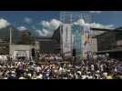 Opposition volunteers gather in Caracas for rally about aid - Label : AFPTV - First images - Category : News