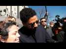 Jussie Smollett leaves court after charges against him dropped