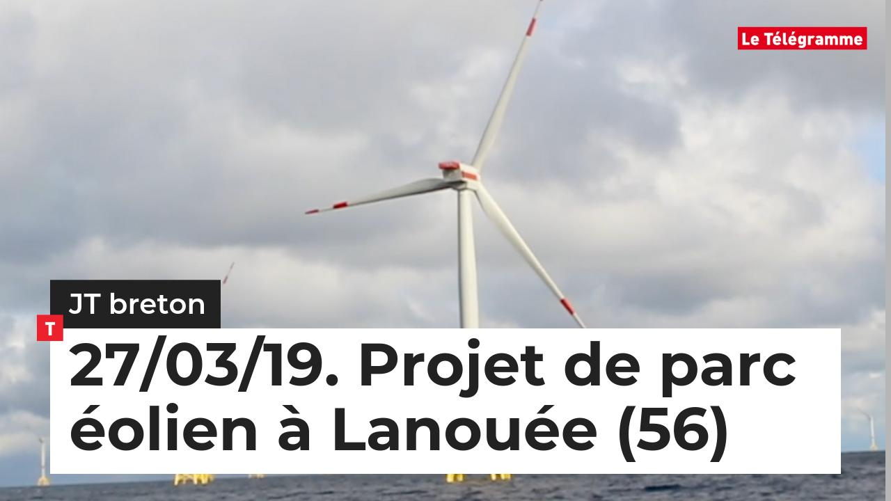 JT Breton du mercredi 27 mars 2019 : retour du projet de parc éolien à Lanouée (56) (Le Télégramme)