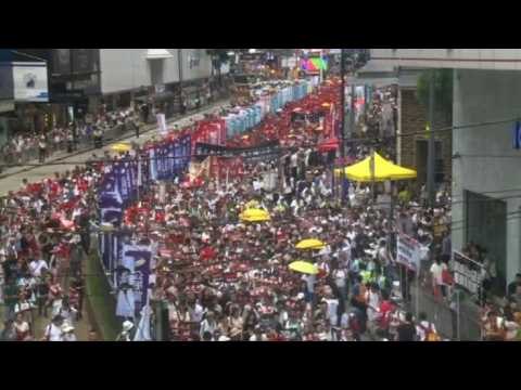 Huge Hong Kong protest begins as extradition anger swells