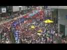 Huge Hong Kong protest begins as extradition anger swells